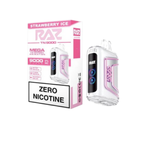 STRAWBERRY ICE RAZ ZERO NICOTINE