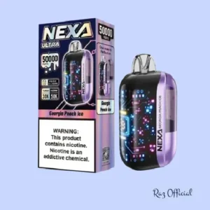 RAZ VAPE FLAVORS 8 Georgia Peach Ice Nexa Ultra 50000 Disposable Vape