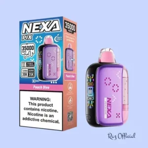 RAZ VAPE FLAVORS 9 Peach Dive Nexa Pix 35K & 40K Puffs Disposable Vape (We will ship whichever count is available)