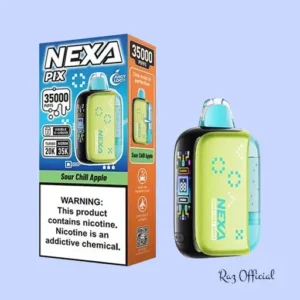 RAZ VAPE FLAVORS 2 Nexa Pix Sour Chill Apple 35k Puff Disposable Vape