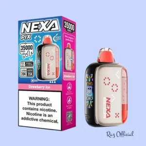 RAZ VAPE FLAVORS 3 Strawberry Ice Nexa Pix 35K & 40K Puffs Disposable Vape (We will ship whichever count is available)