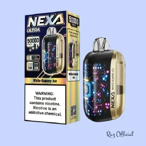 White Gummy Ice Nexa Ultra 50000 Disposable Vape 1 White Gummy Ice Nexa Ultra 50000 Disposable Vape