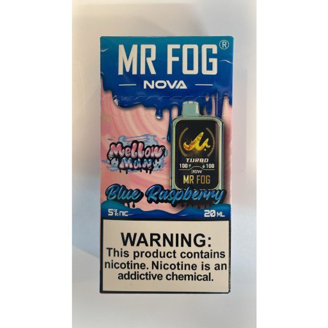 Blue Raspberry Mr Fog Nova 36000 Puffs Disposable Vape (Mellow Man) 1 Blue Raspberry Mr Fog Nova 36000 Puffs Disposable Vape (Mellow Man)