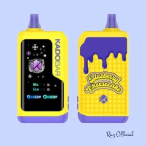 RAZ VAPE FLAVORS 1 Blueberry Cheesecake Kado Bar NI40K Ice + Nic Control Disposable Vape
