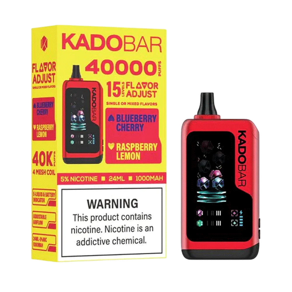 Blueberry Cherry + Raspberry Lemon Kado Bar X Adjust NI40K Ice + Nic Control Disposable Vape 1 Blueberry Cherry + Raspberry Lemon Kado Bar X Adjust NI40K