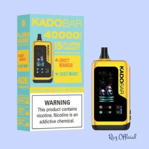 RAZ VAPE FLAVORS 5 Juicy Mango + Just Mint Kado Bar X Adjust NI40K Ice + Nic Control Disposable Vape