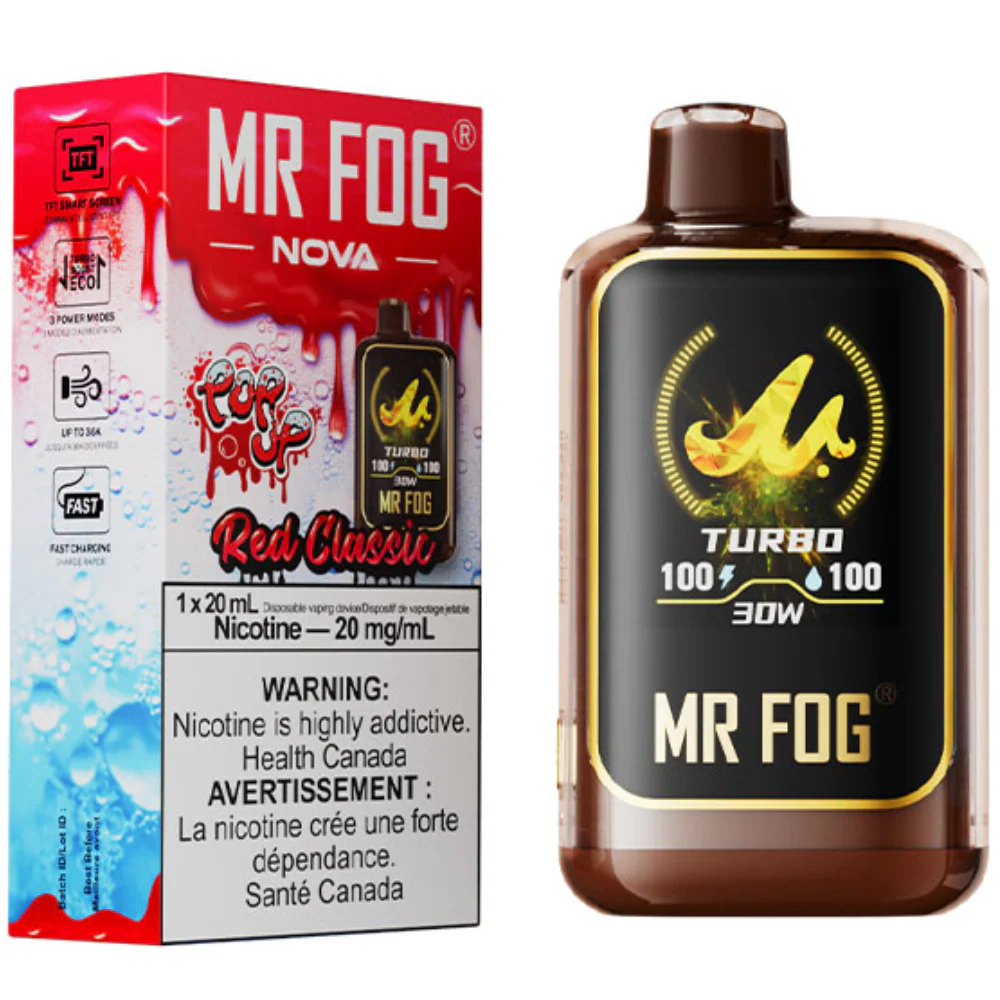 Red Classic Mr Fog Nova 36K Puffs (Pop Up) Disposable Vape 1 Red Classic Mr Fog Nova 36K