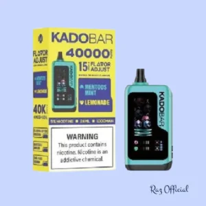 RAZ VAPE FLAVORS 4 Mentoos Mint + Lemonade Kado Bar X Adjust NI40K Ice + Nic Control Disposable Vape