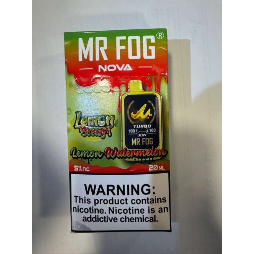 Lemon Watermelon Mr Fog Nova 36K Puffs (Lemon Steezy) Disposable Vape 1 Lemon Watermelon Mr Fog Nova 36K