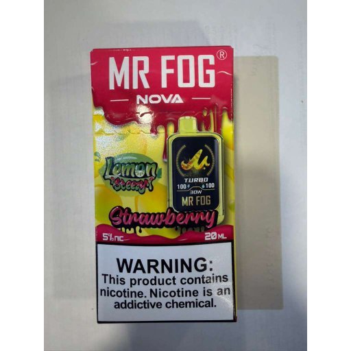 Strawberry Mr Fog Nova 36000 Puffs Disposable Vape (Lemon Steezy) 1 Strawberry Mr Fog Nova 36000 Puffs Disposable Vape (Lemon Steezy)