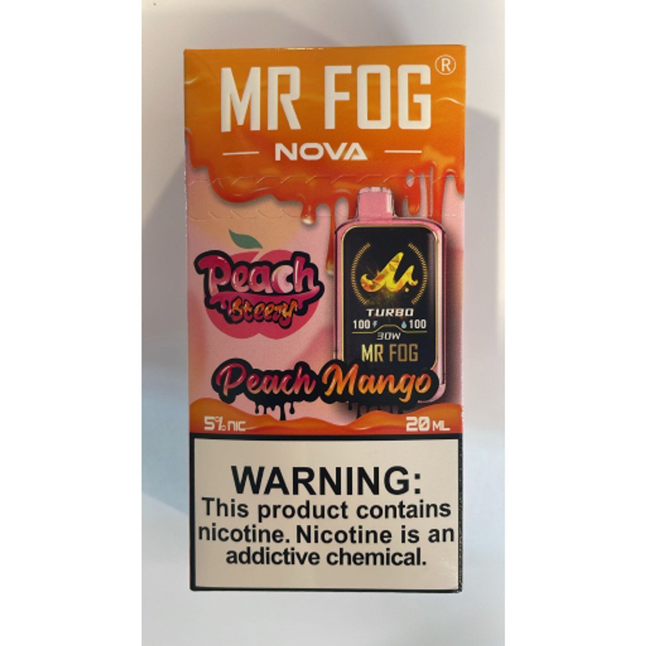 Peach Mango Mr Fog Nova 36K (Peach Steezy) Disposable Vape 1 Peach Mango Mr Fog Nova 36K