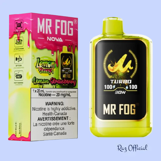Strawberry Mr Fog Nova 36000 Puffs Disposable Vape - Lemon Steezy 1 Strawberry Mr Fog Nova 36000 Puffs Disposable Vape - Lemon Steezy