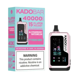 RAZ VAPE NEAR ME 1 Experience the ultimate refreshment with the Strawberry Watermelon + Fresh Mint Kado Bar X Adjust NI40K. This device offers two amazing flavors and 40,000 puffs.