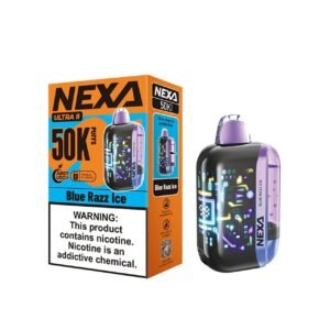 RAZ VAPE NEAR ME 4 Blue Razz Ice Nexa Ultra II 50K Puffs Disposable Vape