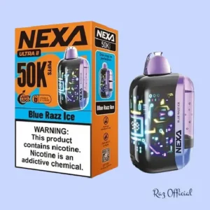 RAZ VAPE NEAR ME 9 Blue Razz Ice Nexa Ultra II 50K Puffs Disposable Vape