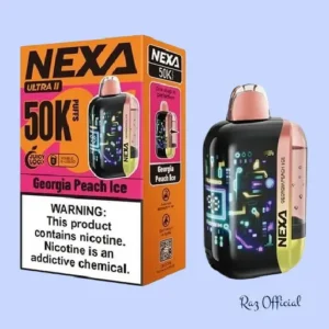 RAZ VAPE NEAR ME 13 Georgia Peach lce Nexa Ultra II 50K Puffs Disposable Vape