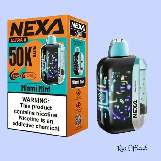Miami Mint Nexa Ultra II 50K Puffs Disposable Vape 1 Miami Mint Nexa Ultra II 50K Puffs Disposable Vape