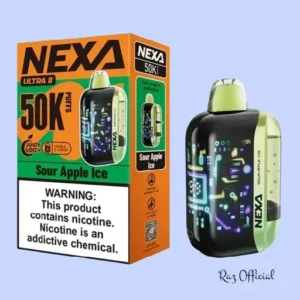 RAZ VAPE NEAR ME 16 Sour Apple lce Nexa Ultra II 50K Puffs Disposable Vape