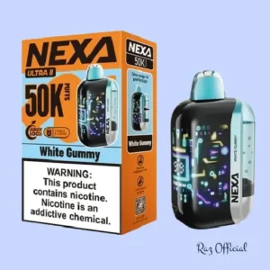 RAZ VAPE NEAR ME 14 White gummy Nexa Ultra II 50K Puffs Disposable Vape