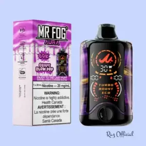 Grape Blow Pop Mr Fog Aura 60k Puffs Disposable Vape