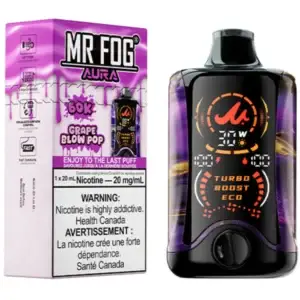 Grape Blow Pop Mr Fog Aura 60k Puffs Disposable Vape