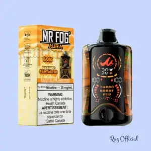 Raz Vape Near Me 13 Orange Fantastic Mr Fog Aura 60K Puffs Disposable Vape