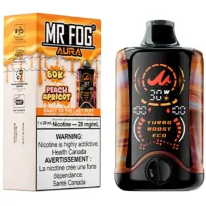 Peach Apricot Mr Fog Aura 60k Puffs Disposable Vape