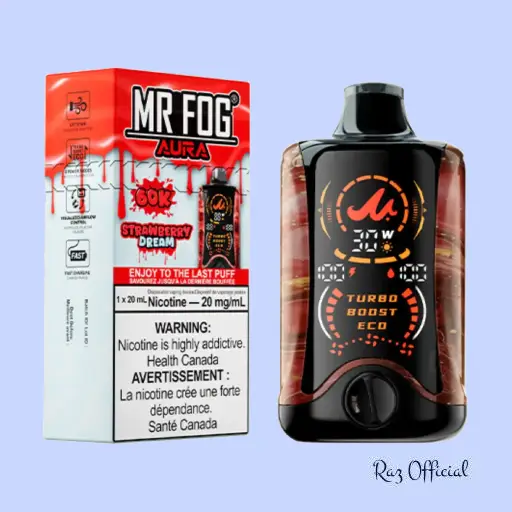 Strawberry Dream Mr Fog Aura 60K Puffs Disposable Vape 1 Strawberry Dream Mr Fog Aura 60K Puffs Disposable Vape