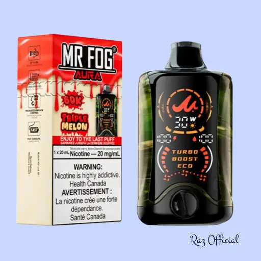 Triple Melon Mr Fog Aura 60K Puffs Disposable Vape 1 Triple Melon Mr Fog Aura 60K Puffs Disposable Vape