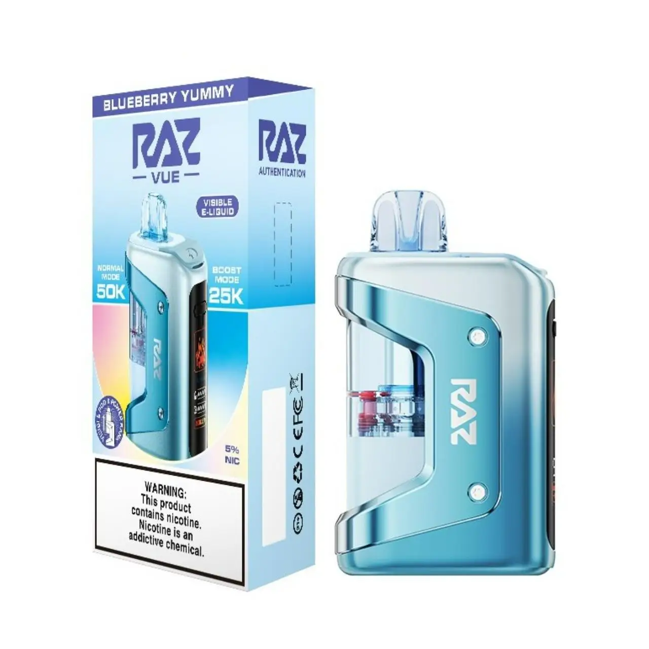 Blueberry Yummy Raz Vue 50K Vape Kit 1 Blueberry Yummy Raz Vue 50K Vape Kit